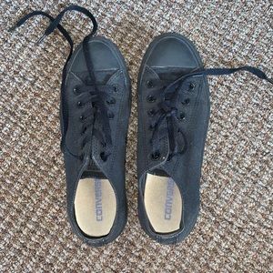 All Black Converse All Star Size 7.5 (Women)